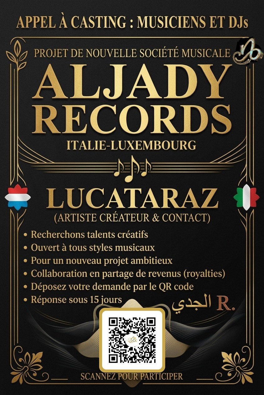 Casting Musiciens & DJ — ALJADY RECORDS Italie-Luxembourg